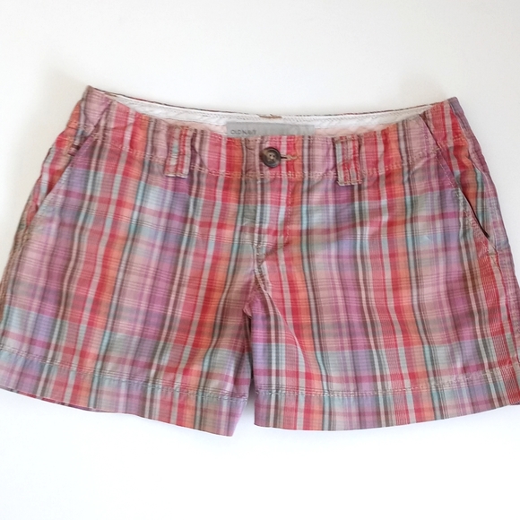 **Relisted** Old Navy Women's Low Rise Orange Plaid Cotton Shorts Size 2 - Picture 8 of 8